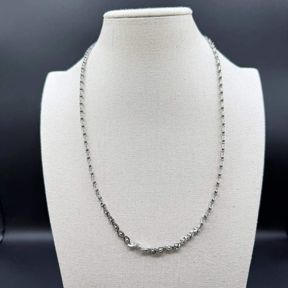Stainless Steel Geometric Link Necklace Triple Strand Bracelet Set Statement Y2K